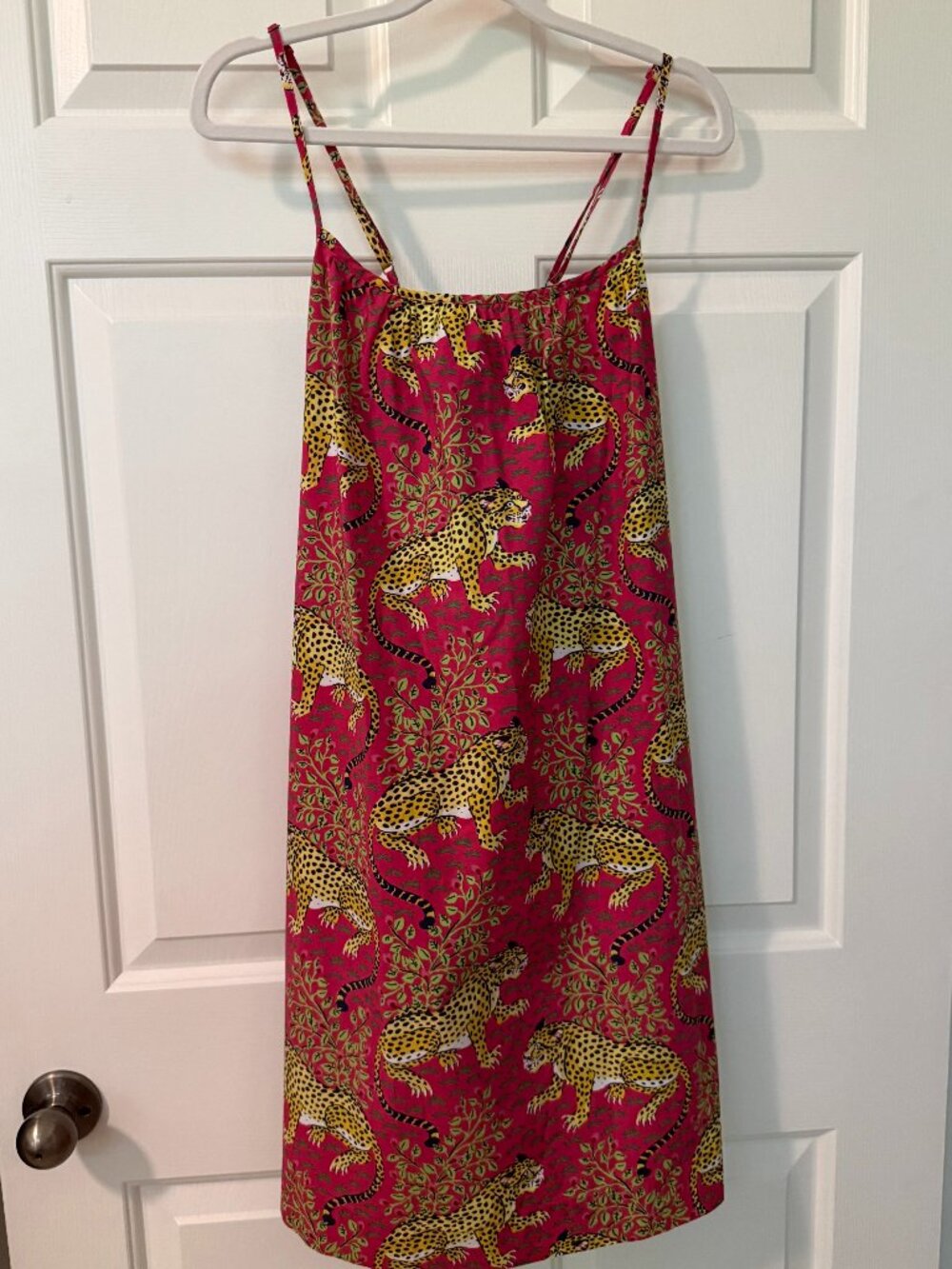 Printfresh Bagheera Leopard Print Cami Sleep Dress Nightgown Pink - Size L
